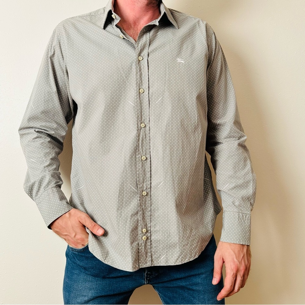 Burberry London button down shirt polka dot grey - Picture 3 of 10
